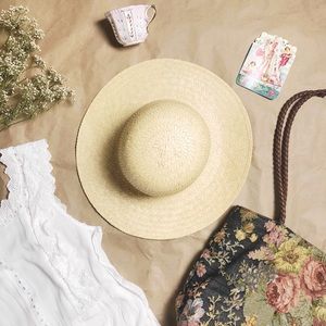 Romantic straw hat